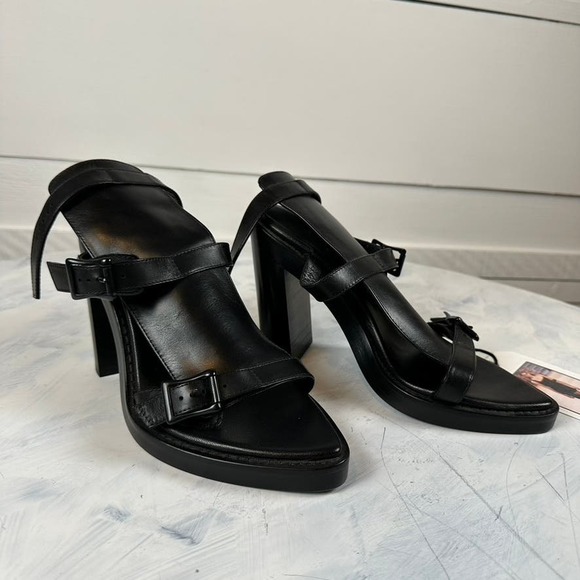 Agnellato Nero Buckle Sandals Ann Demeulemeester BNWT - Picture 1 of 10